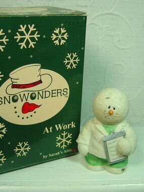 Sarah's Attic Snowonders snowman figurine-"Male Nurse"-2001-with box